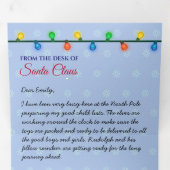 サンタパーソナライズされたクロースからのクリスマスレター 三つ折りカード (内部最初)