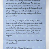 サンタパーソナライズされたクロースからのクリスマスレター 三つ折りカード (内部中)