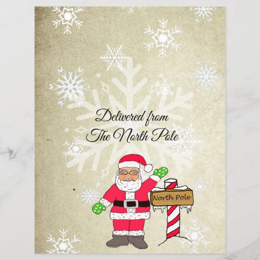 サンタパーソナライズされたクロースからの手紙 (裏面)