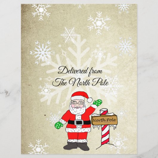 サンタパーソナライズされたクロースからの手紙 (裏面)