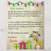 サンタパーソナライズされたクロースからの手紙 (正面)