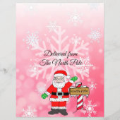 サンタパーソナライズされたクロースからの手紙 (裏面)