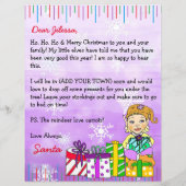 サンタパーソナライズされたクロースからの手紙 (正面)