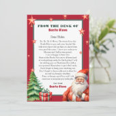 サンタパーソナライズされたクロースからの手紙 招待状 (スタンド正面)