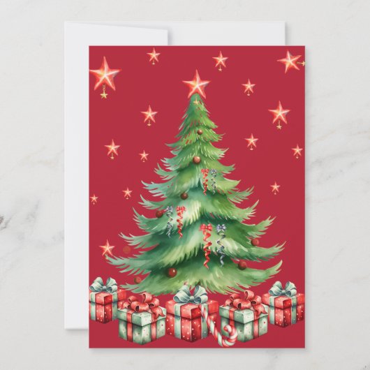 サンタパーソナライズされたクロースからの手紙 招待状 (裏面)