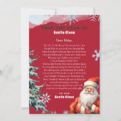 サンタパーソナライズされたクロースからの手紙 招待状 (正面)