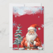 サンタパーソナライズされたクロースからの手紙 招待状 (裏面)