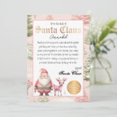 サンタパーソナライズされたクロースからの手紙 招待状 (スタンド正面)
