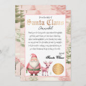 サンタパーソナライズされたクロースからの手紙 招待状 (正面/裏面)