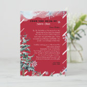 サンタパーソナライズされたクロースからの手紙 招待状 (スタンド正面)