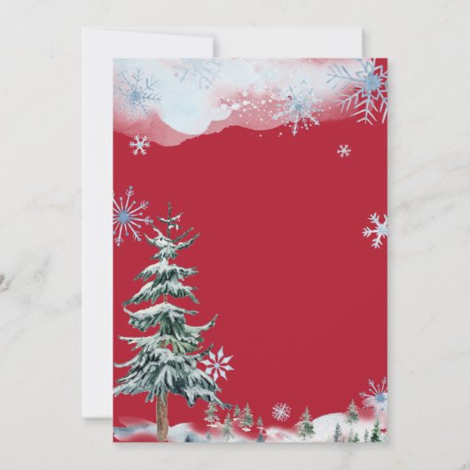 サンタパーソナライズされたクロースからの手紙 招待状 (裏面)