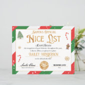サンタパーソナライズされたクロースからの素敵な証明書 (スタンド正面)
