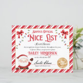 サンタパーソナライズされたクロースからの素敵な証明書 (スタンド正面)
