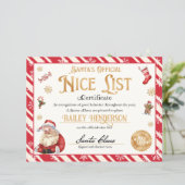 サンタパーソナライズされたクロースからの素敵な証明書 (スタンド正面)