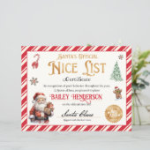 サンタパーソナライズされたクロースからの素敵な証明書 (スタンド正面)