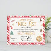 サンタパーソナライズされたクロースからの素敵な証明書 (スタンド正面)