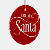 サンタパーソナライズされたクロースのクリスマスオーナメント セラミックオーナメント (右)