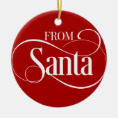 サンタパーソナライズされたクロースのクリスマスオーナメント セラミックオーナメント (正面)