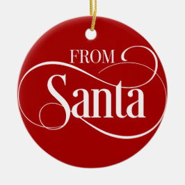 サンタパーソナライズされたクロースのクリスマスオーナメント セラミックオーナメント