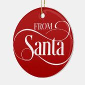 サンタパーソナライズされたクロースのクリスマスオーナメント セラミックオーナメント (左)