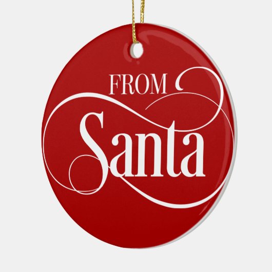 サンタパーソナライズされたクロースのクリスマスオーナメント セラミックオーナメント (左)