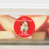 サンタパーソナライズされたクロースヴィンテージのギフトに名前を付ける ラベル (貼付)