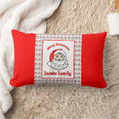 サンタパーソナライズされたクロース枕 ランバークッション (ブランケット)