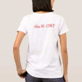サンタパーソナライズされたクロース薬局シャツノースポール Tシャツ (裏面)