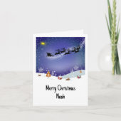 サンタパーソナライズされたクロース カード (正面)