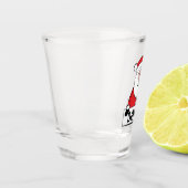 サンタパーソナライズされたクロース ショットグラス (左)