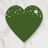 サンタパーソナライズされたグリーンクリスマスギフトラベル フェイバータグ (裏面)