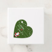 サンタパーソナライズされたグリーンクリスマスギフトラベル フェイバータグ (インサイチュ)