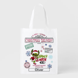 サンタパーソナライズされたサックス エコバッグ