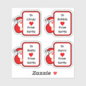 サンタパーソナライズされたステッカーのかわいい シール (シート)