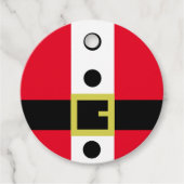 サンタパーソナライズされたスーツの名前とメッセージのギフトラベル フェイバータグ (正面)