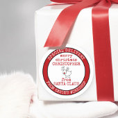 サンタパーソナライズされたス工房からの特別引渡し ラウンドシール