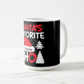 サンタパーソナライズされたズお気に入りのホコーヒーマグ コーヒーマグカップ (正面右)
