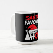 サンタパーソナライズされたズお気に入りのホコーヒーマグ コーヒーマグカップ (正面左)
