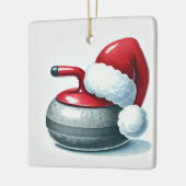 サンタパーソナライズされたズカーお気に入りのラー セラミックオーナメント (左)