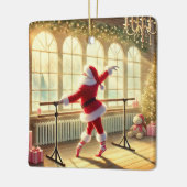 サンタパーソナライズされたズバーお気に入りのレインストラクター セラミックオーナメント (左)