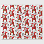 サンタパーソナライズされたダビング ラッピングペーパー (フラット)