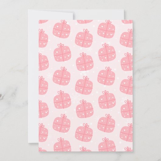 サンタパーソナライズされたテンプレートからの手紙 招待状 (裏面)