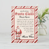 サンタパーソナライズされたテンプレートからの手紙 招待状 (スタンド正面)