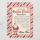 サンタパーソナライズされたテンプレートからの手紙 招待状 (正面/裏面)