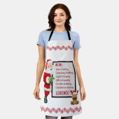 サンタパーソナライズされたトナカイのクリスマスの伝説 エプロン (着用した状態)