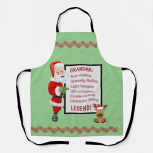 サンタパーソナライズされたトナカイのクリスマス エプロン