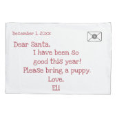 サンタパーソナライズされたピローケース 枕カバー (裏面)