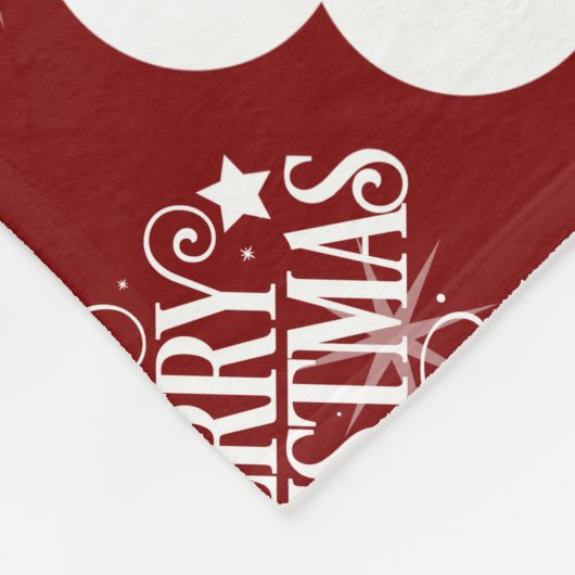 サンタパーソナライズされたフォトコラージュ フリースブランケット (角)