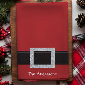 サンタパーソナライズされたベルトホリデーキッチンタオル キッチンタオル