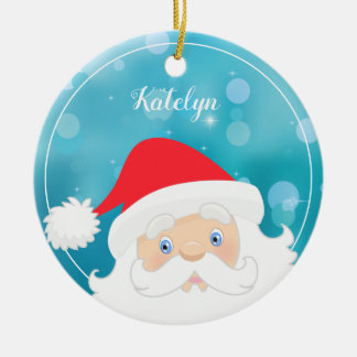 サンタパーソナライズされたメリークリスマス年セラミック セラミックオーナメント